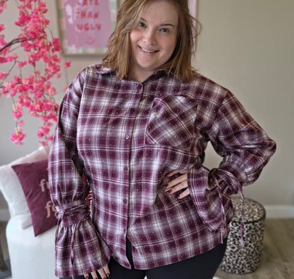Glitter Ruitblouse Flair (In 3 kleuren)