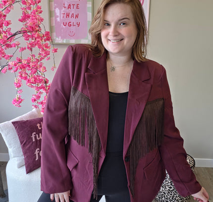 Franje Blazer (In 3 kleuren)