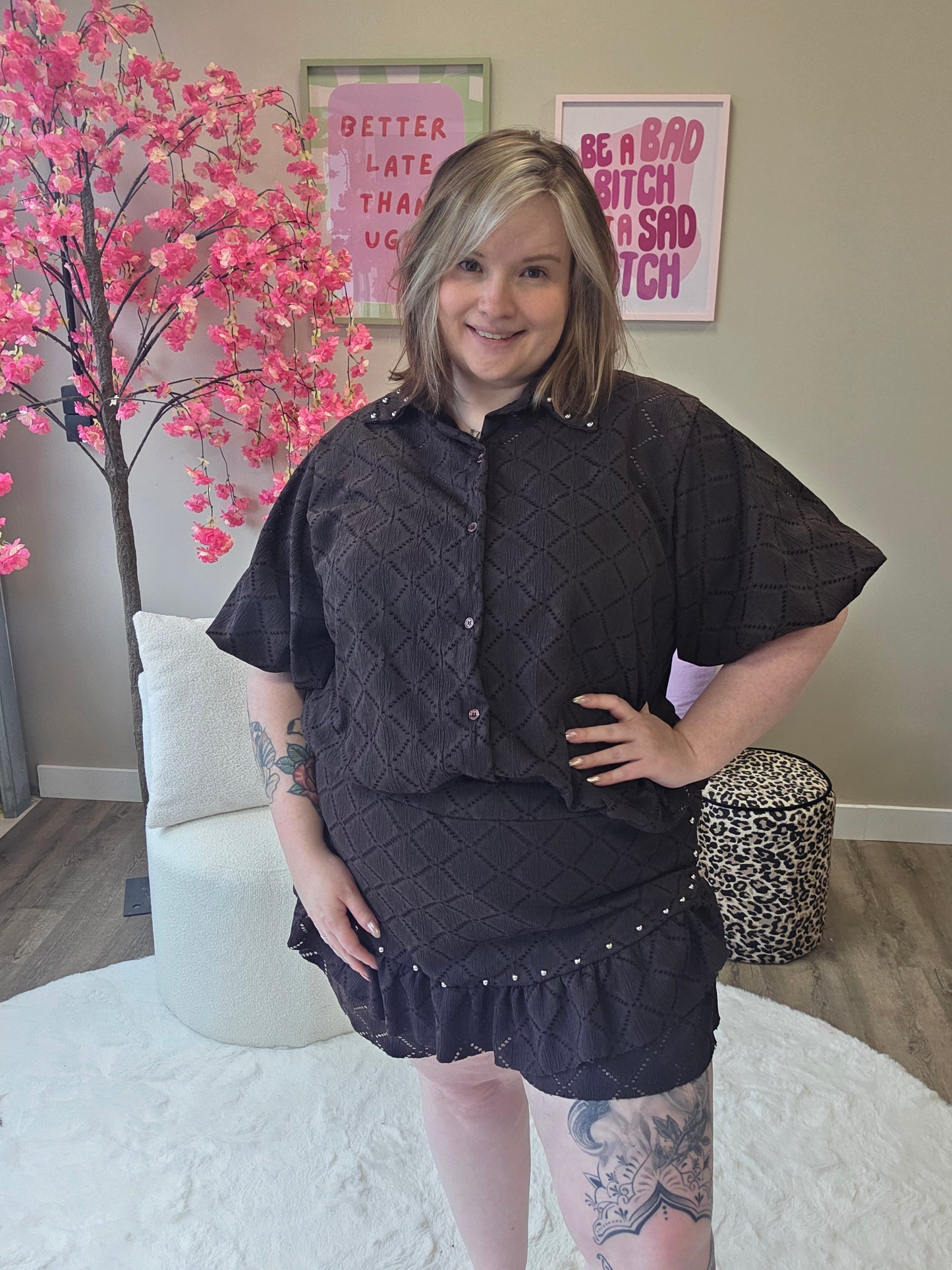 Ruit Skort Setjes (In 3 kleuren)