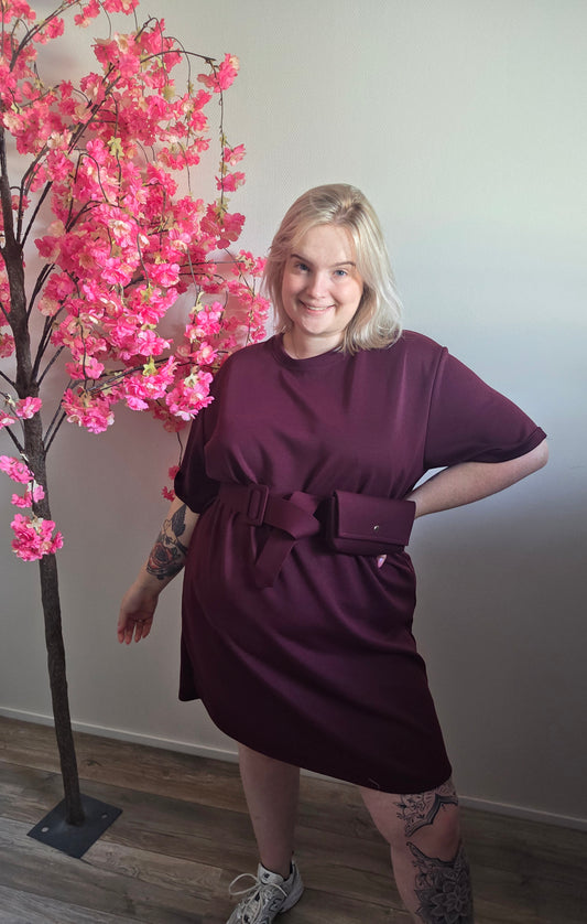 T-Shirt Dress met riem (In 5 kleuren)