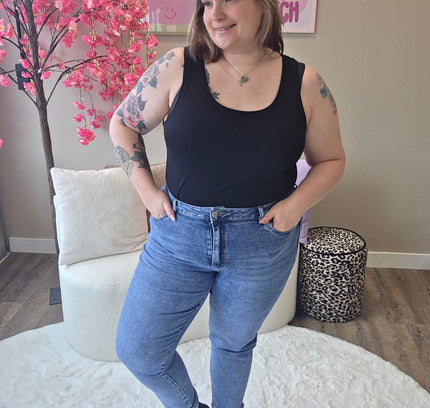 Kathy Jeans Mom Fit Blauw | C120