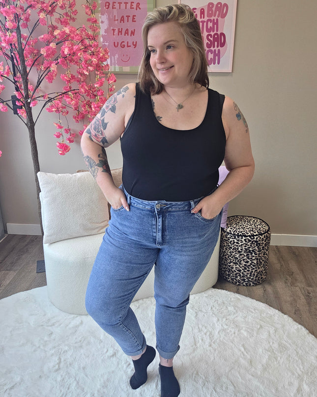 Kathy Jeans Mom Fit Blauw | C120