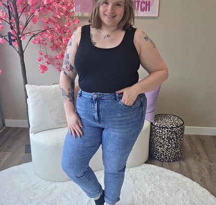 Kathy Jeans Mom Fit Blauw | C120