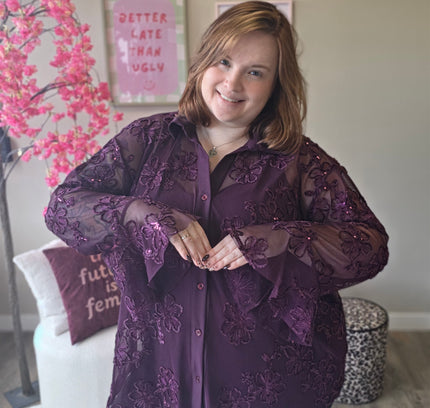 Flower Mesh Flair Blouse (In 3 kleuren)