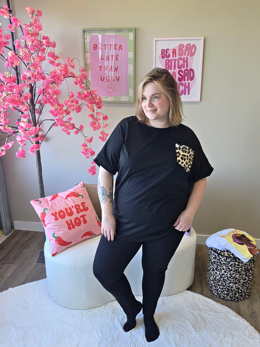 Lounge set leopard lang