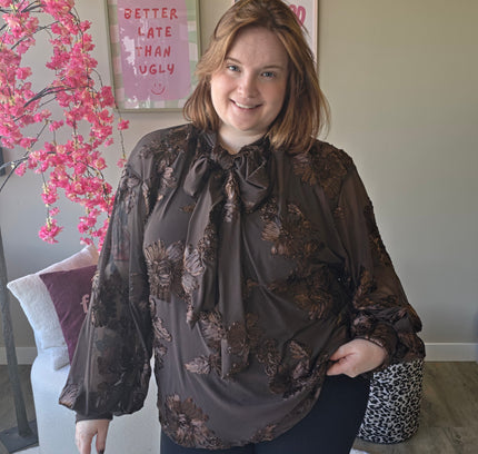 Flower Mesh top met strik (In 3 kleuren)